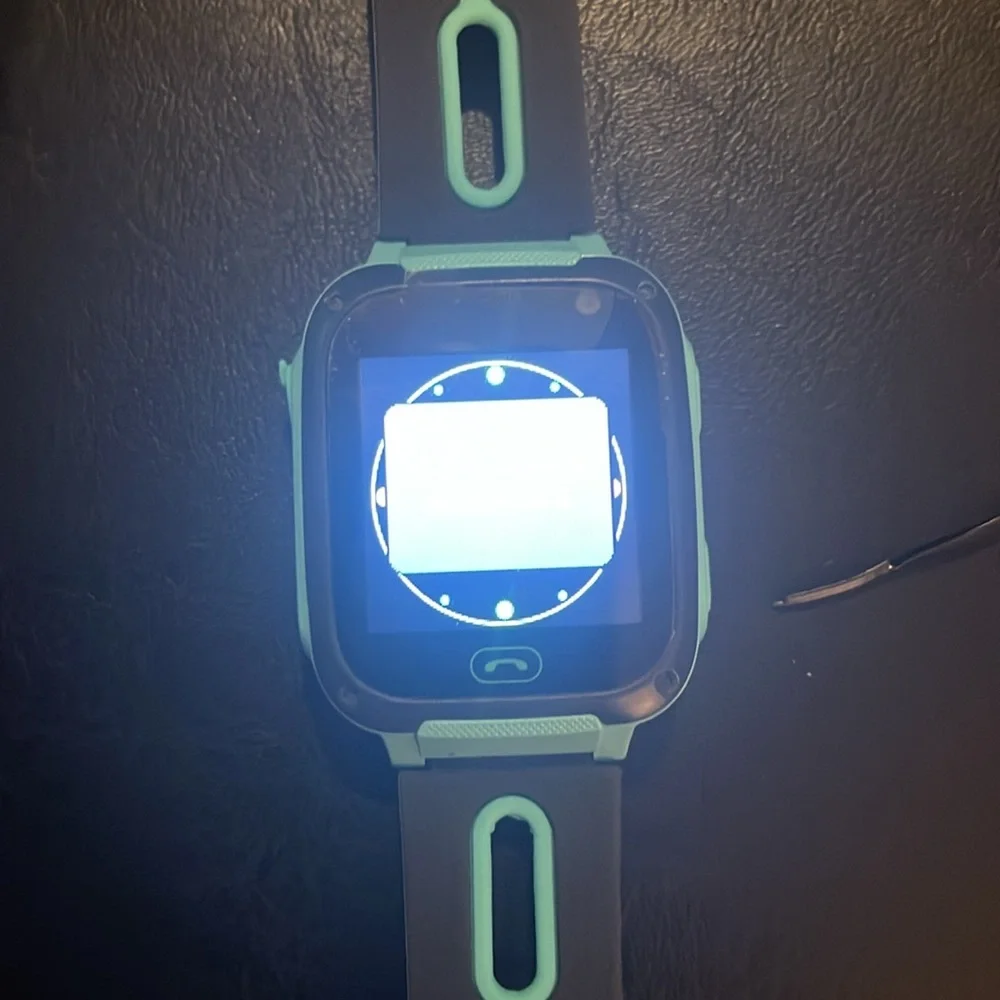 Smart Wearable Light Green and Black Watch